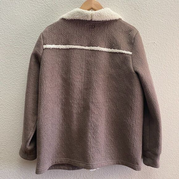 L.L. Bean Jacket Faux Sherpa Trim Open Front 290355 EUC Size XL EUC - Picture 4 of 4